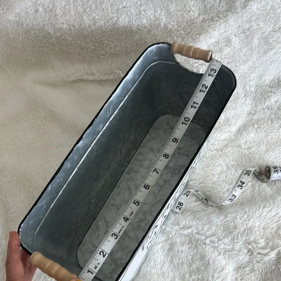 White Farmers Market Metal Bin - Picture 10 of 12